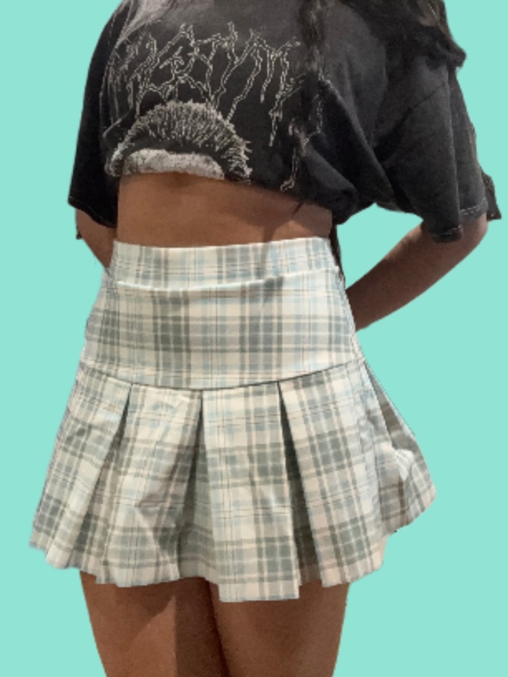 Teal Skater Skirt
